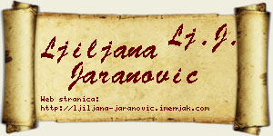 Ljiljana Jaranović vizit kartica